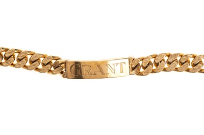 Lot 414 - GOLD ID BRACELET