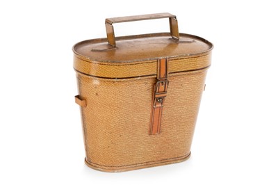 Lot 48 - BINOCULAR CASE BISCUIT TIN