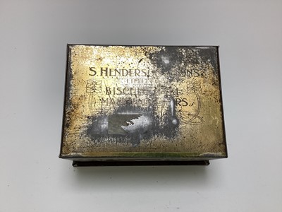 Lot 52 - LOG CABIN BISCUIT TIN