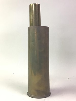 Lot 229 - COLLECTION OF FOUR BRASS MILITARY SHELLS