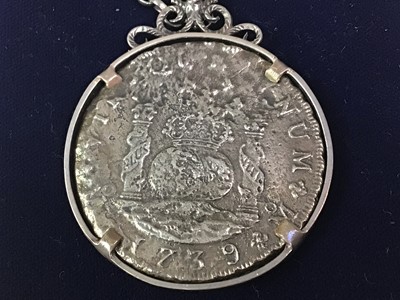 Lot 230 - PIECE OF EIGHT SILVER COIN