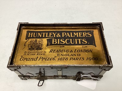 Lot 181 - IRON CHEST BISCUIT TIN