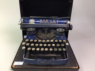 Lot 235 - VINTAGE BAR-LET TYPEWRITER