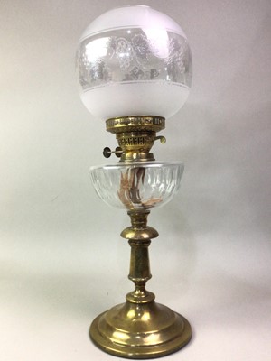 Lot 241 - BRASS OIL LAMP