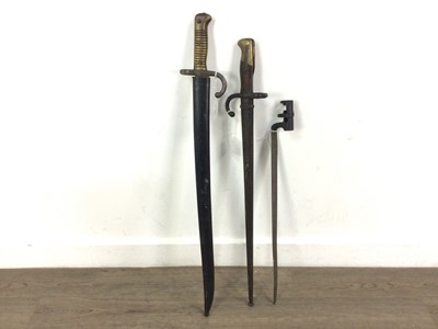 Lot 108 - THREE BAYONETS