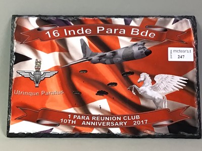 Lot 247 - 16 INDE PARA BDE 1 PARA REUNION CLUB 10TH ANNIVERARY 2017 PLAQUE