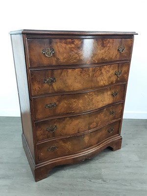 Lot 203 - REPRODUCTION WALNUT CHEST OF DRAWERS