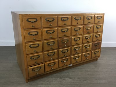 Lot 452 - LIGHT OAK LIBRARY INDEX CABINET