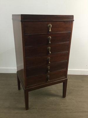 Lot 271 - MAHOGANY MUSIC SHEET CABINET