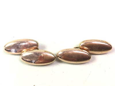 Lot 272 - TWO PAIRS OF GOLD CUFFLINKS