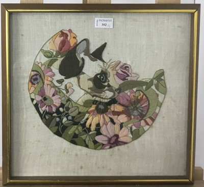 Lot 352 - TWO EMBROIDERY PANELS