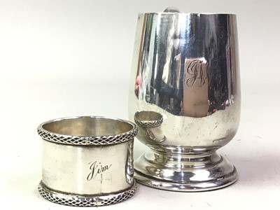 Lot 349 - SILVER CHRISTENING MUG