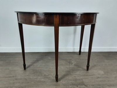 Lot 306 - REGENCY MAHOGANY SEMI CIRCULAR TABLE