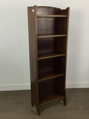 Lot 307 - GEORGE V MAHOGANY OPEN BOOKCASE