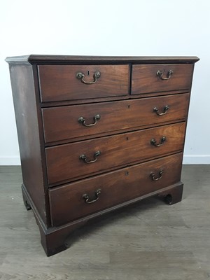 Lot 309 - GEORGE III MAHOGANY CHEST OF DRAWERS