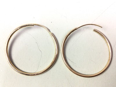 Lot 410 - PAIR OF HOOP EARRINGS IN EIGHTEEN CARAT GOLD