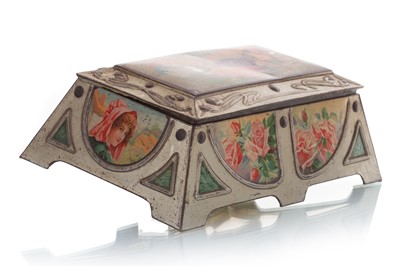 Lot 173 - PASTORAL SCENE BISCUIT TIN