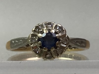 Lot 416 - THREE GOLD DRESS RINGS