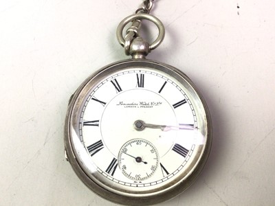 Lot 412 - LATE VICTORIAN SILVER POCKET WATCH