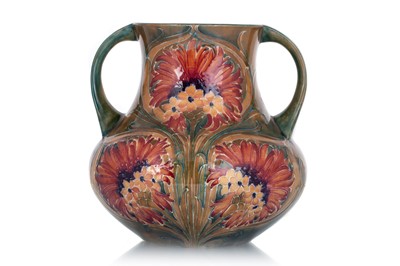 Lot 454 - WILLIAM MOORCROFT (1872-1945) FOR JAMES MCINTYRE & CO., REVIVED CORNFLOWER VASE