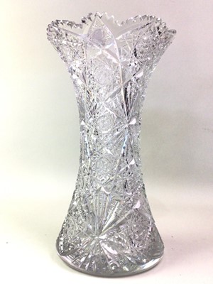 Lot 393 - LARGE CUT CRYSTAL VASE