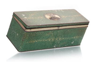 Lot 142 - SHAGREEN BISCUIT TIN