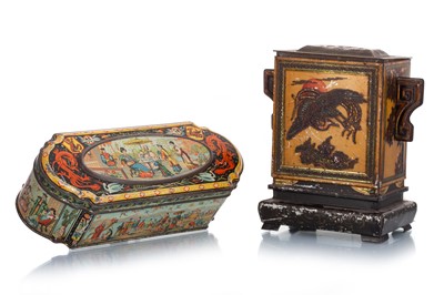 Lot 217 - TWO BISCUIT TINS