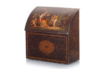 Lot 94 - LEATHERCRAFT STATIONERY BOX BISCUIT TIN