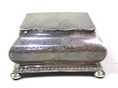 Lot 411 - SILVER CASKET