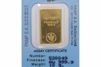 Lot 508 - FEIN GOLD 999.9 20G BAR 24x15mm, 20g