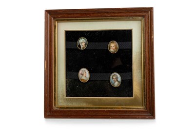 Lot 1590 - GROUP OF FOUR PORTRAIT MINIATURES