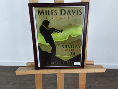 Lot 445 - MILES DAVIS CONCERT POSTER PRINT