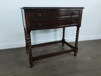 Lot 475 - OAK TWO DRAWER CANTEEN