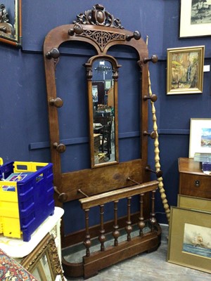 Lot 447 - VICTORIAN MAHOGANY HALLSTAND