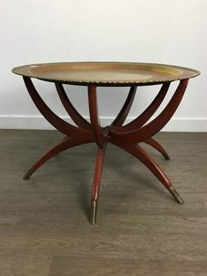 Lot 493 - INDIAN BRASS FOLDING TABLE