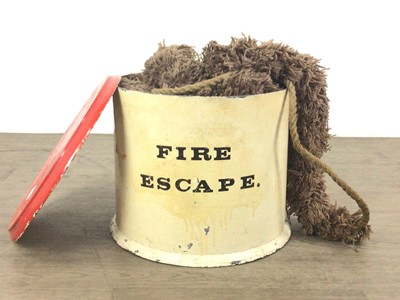Lot 502 - EARLY 20TH CENTURY FIRE ESCAPE ROPE