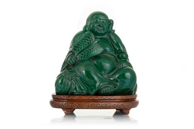 Lot 1536 - MALACHITE CARVED FIGURE