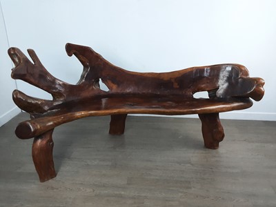 Lot 467 - ROOT WOOD BENCH