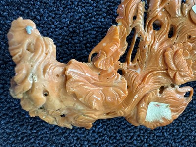 Lot 1270 - THREE CHINESE CORAL CARVINGS
