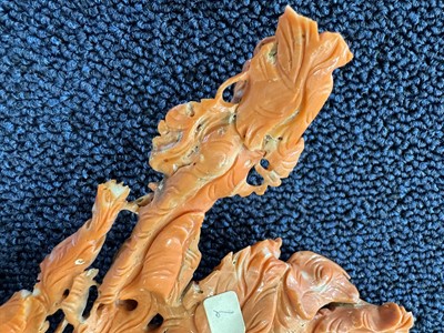 Lot 1270 - THREE CHINESE CORAL CARVINGS