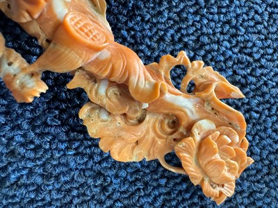 Lot 1270 - THREE CHINESE CORAL CARVINGS