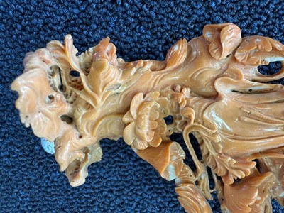 Lot 1270 - THREE CHINESE CORAL CARVINGS