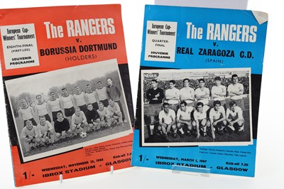 Lot 1710 - RANGERS F.C., EUROPEAN CUP WINNERS CUP RUN PROGRAMMES