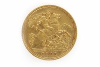 Lot 524 - GOLD HALF SOVEREIGN DATED 1908