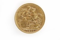 Lot 534 - GOLD SOVEREIGN DATED 1899 with accompanying...