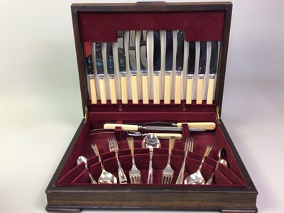 Lot 520 - CANTEEN OF SILVER PLATED CUTLERY
