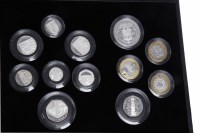 Lot 542 - THE 2009 UK SILVER PROOF COIN SET comprising...
