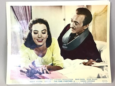 Lot 568 - SEVEN PINK PANTHER LOBBY CARDS
