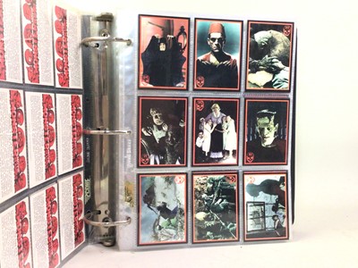 Lot 571 - FOLDER OF VARIOUS SETS OF HORROR AND SCI-FI TRADING CARDS
