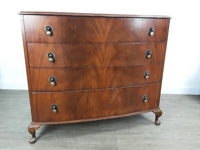 Lot 548 - REPRODUCTION MAHOGANY BOW FRONT CHEST